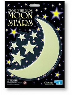 Luna y estrellas florescentes
